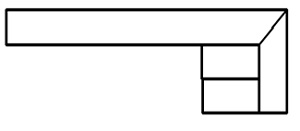 П-образная ступень(Снятие фаски 45 градусов на ступени+снятие фаски 45 градусов на подступенке + склейка+раскрой подворота+склейка) схема