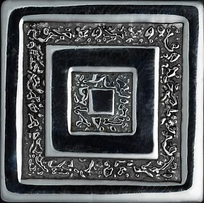 Латунная вставка Инфинити 50x50 Серебро
