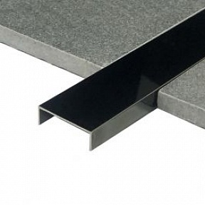 Профиль Juliano Tile Trim SUP30-4S-10H Black полированный (2440мм)